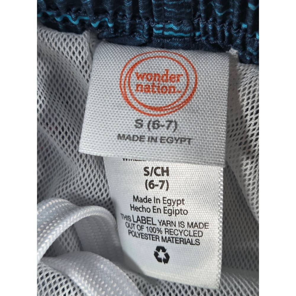 Wonder Nation Swim Trunks Size S 6-7 Blue Kids Tropical Toucan Board Shorts - Picture 3 of 8